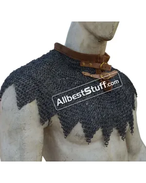 6 mm Full Round Dome Riveted Maille Collar Steel